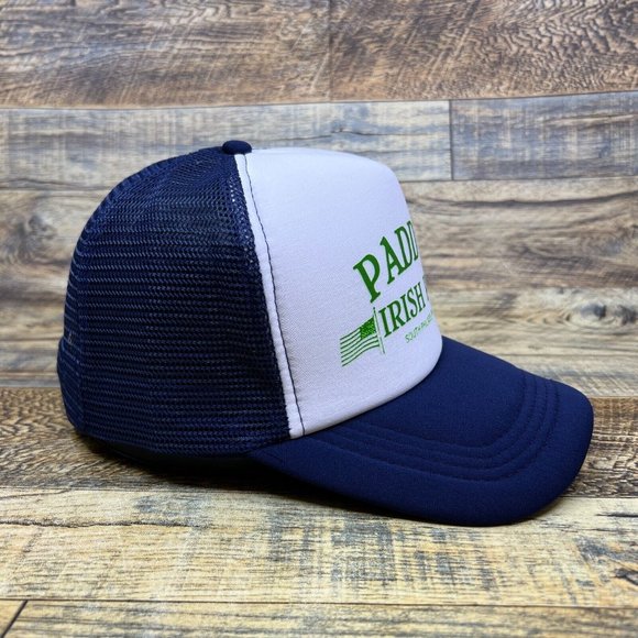 Always Sunny In Philadelphia Paddy's Pub Mens Trucker Hat Navy Snapback Ball Cap - Picture 3 of 7